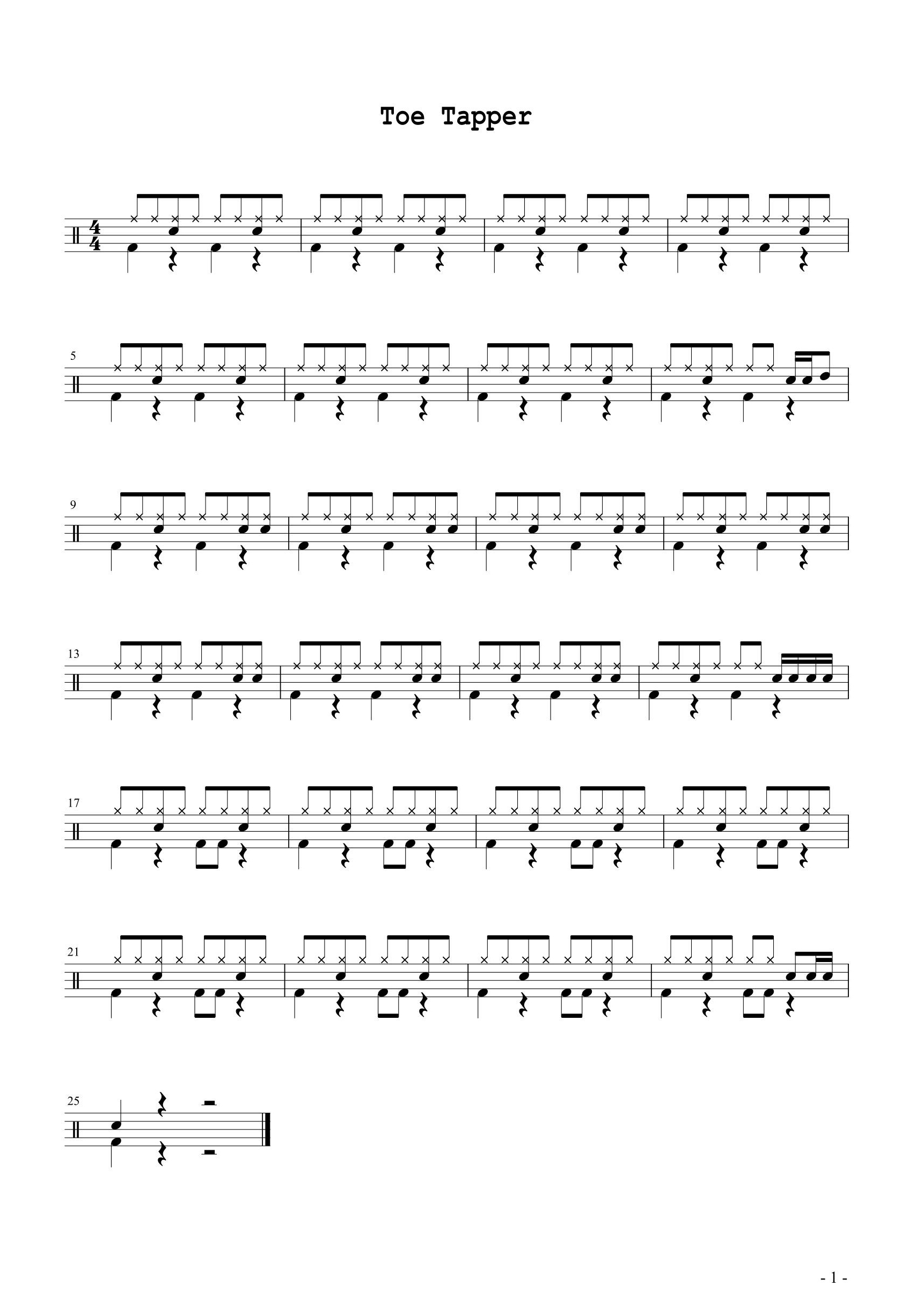 Toe Tapper 鼓谱预览