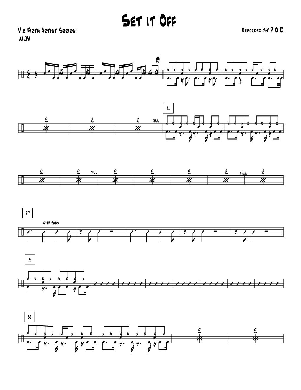 Set It Off 鼓谱预览