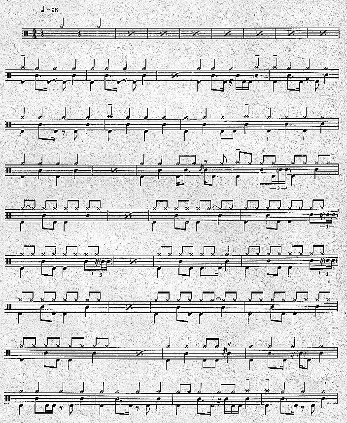 Aeroplane 鼓谱预览