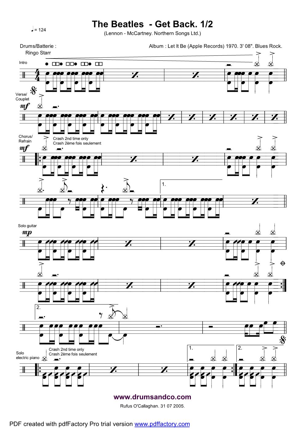 Get Backk 鼓谱预览