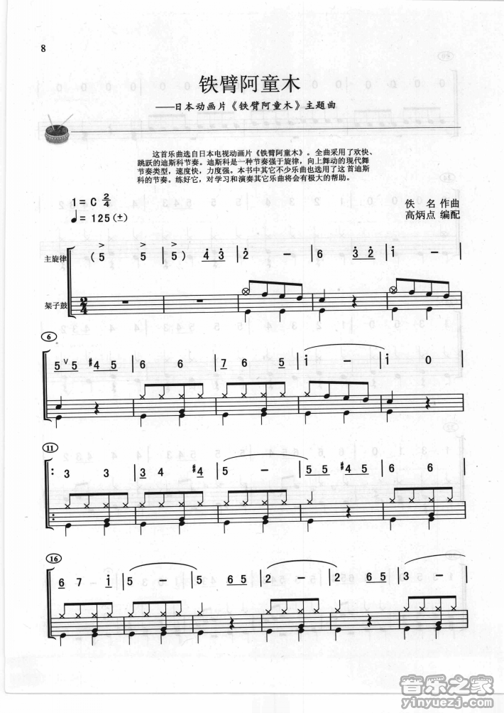 铁臂阿童木 鼓谱预览