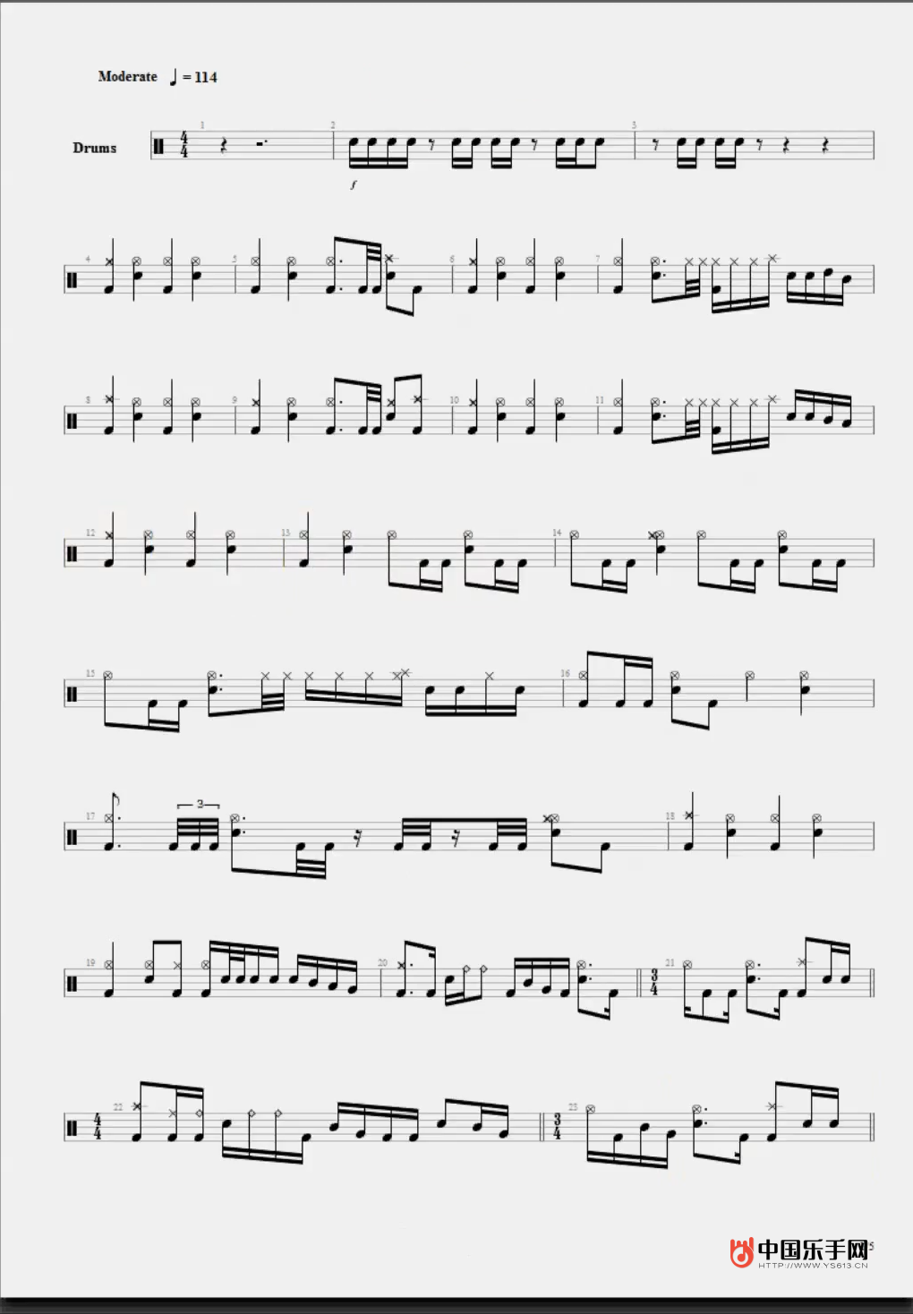 头文字D 鼓谱预览