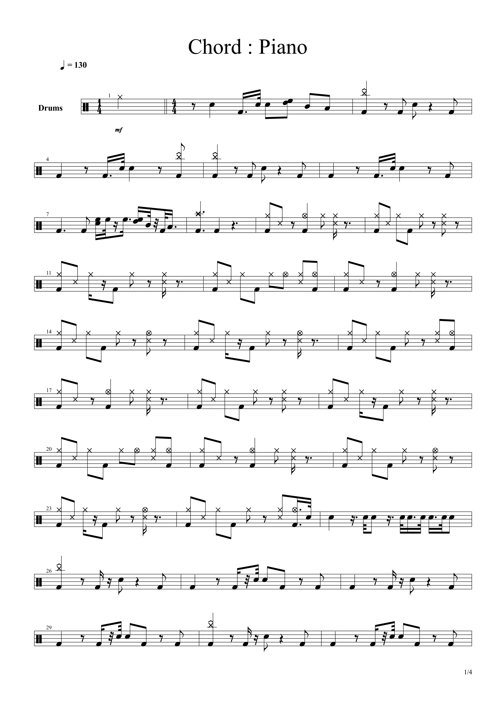 刀剑如梦 鼓谱预览