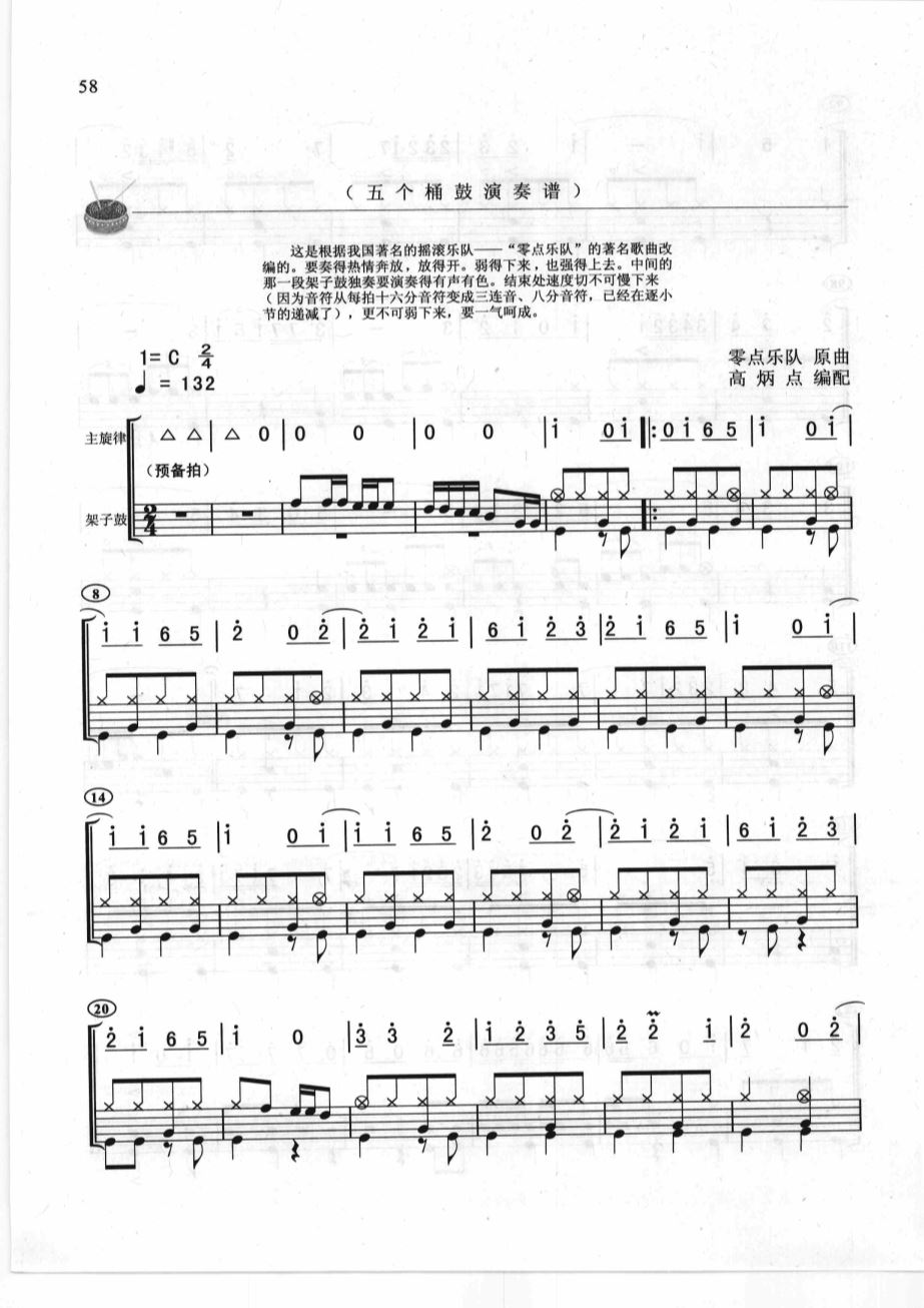 粉墨人生 鼓谱预览