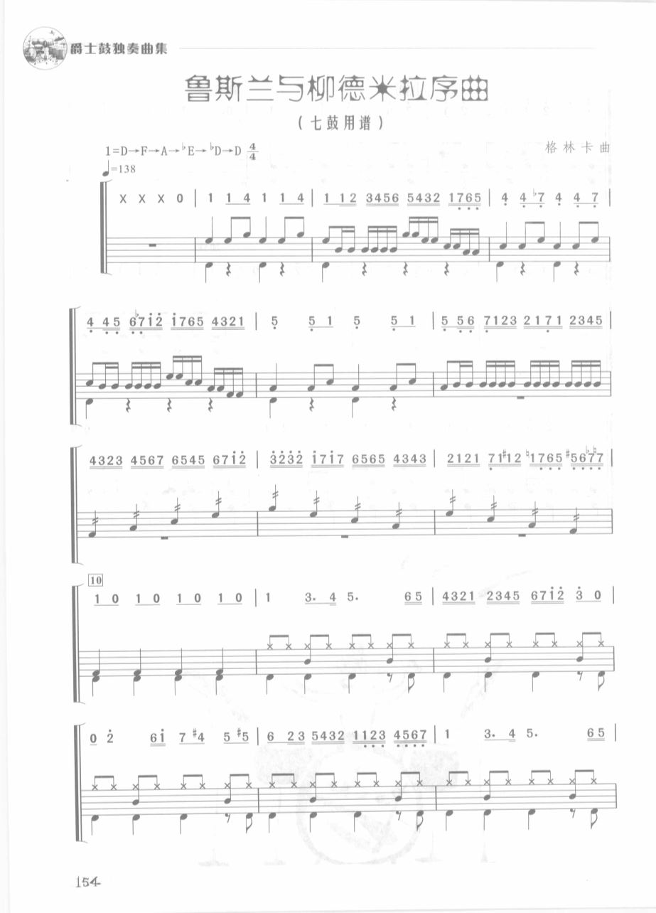 鲁斯兰与柳德米拉序曲 鼓谱预览