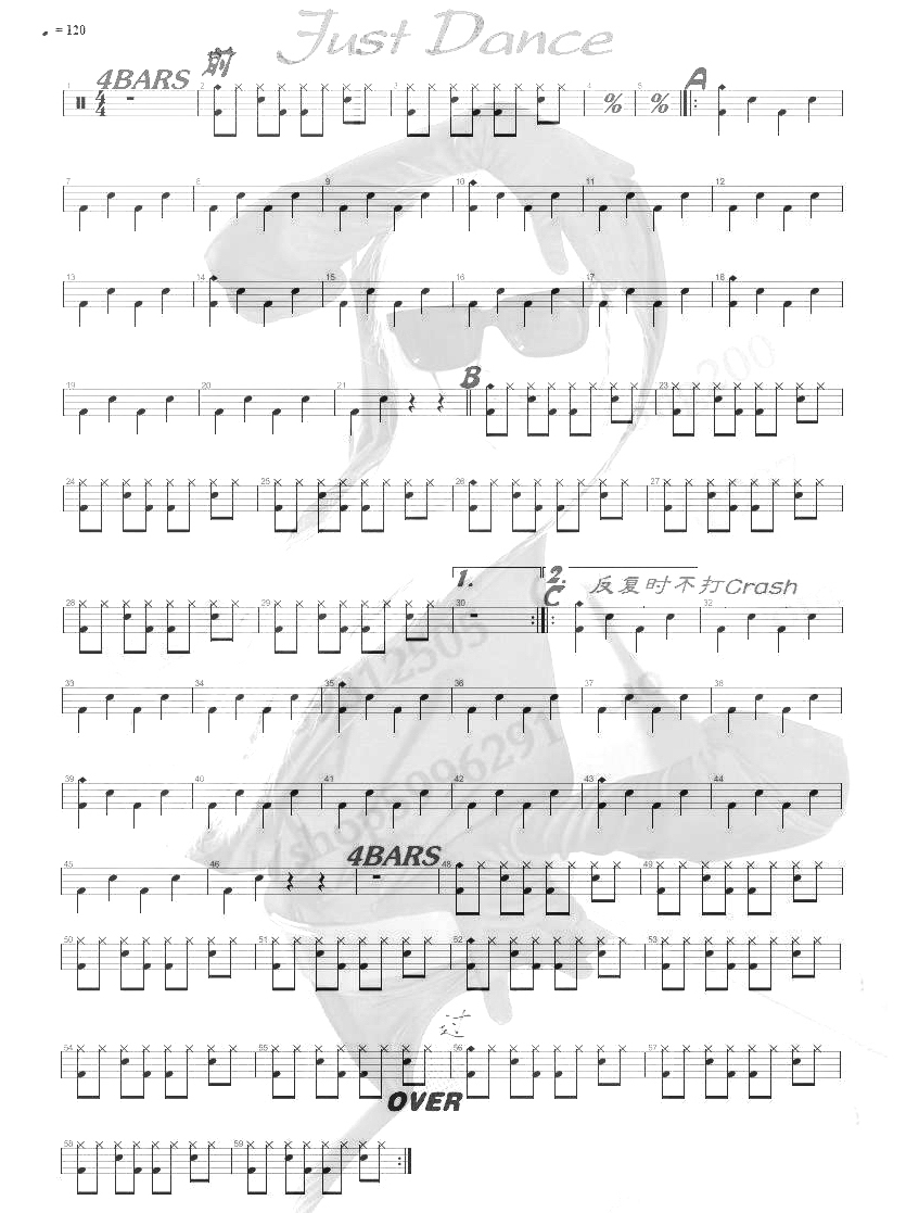 Just Dance 鼓谱预览