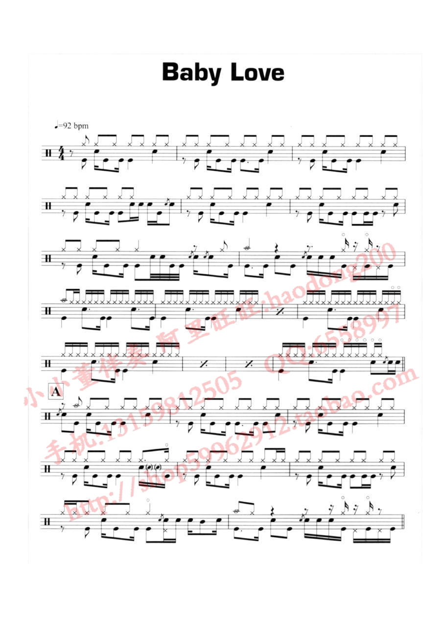 Baby Love 鼓谱预览