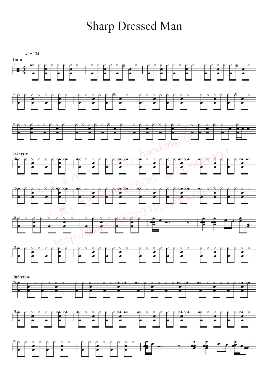 sharpDressed 鼓谱预览