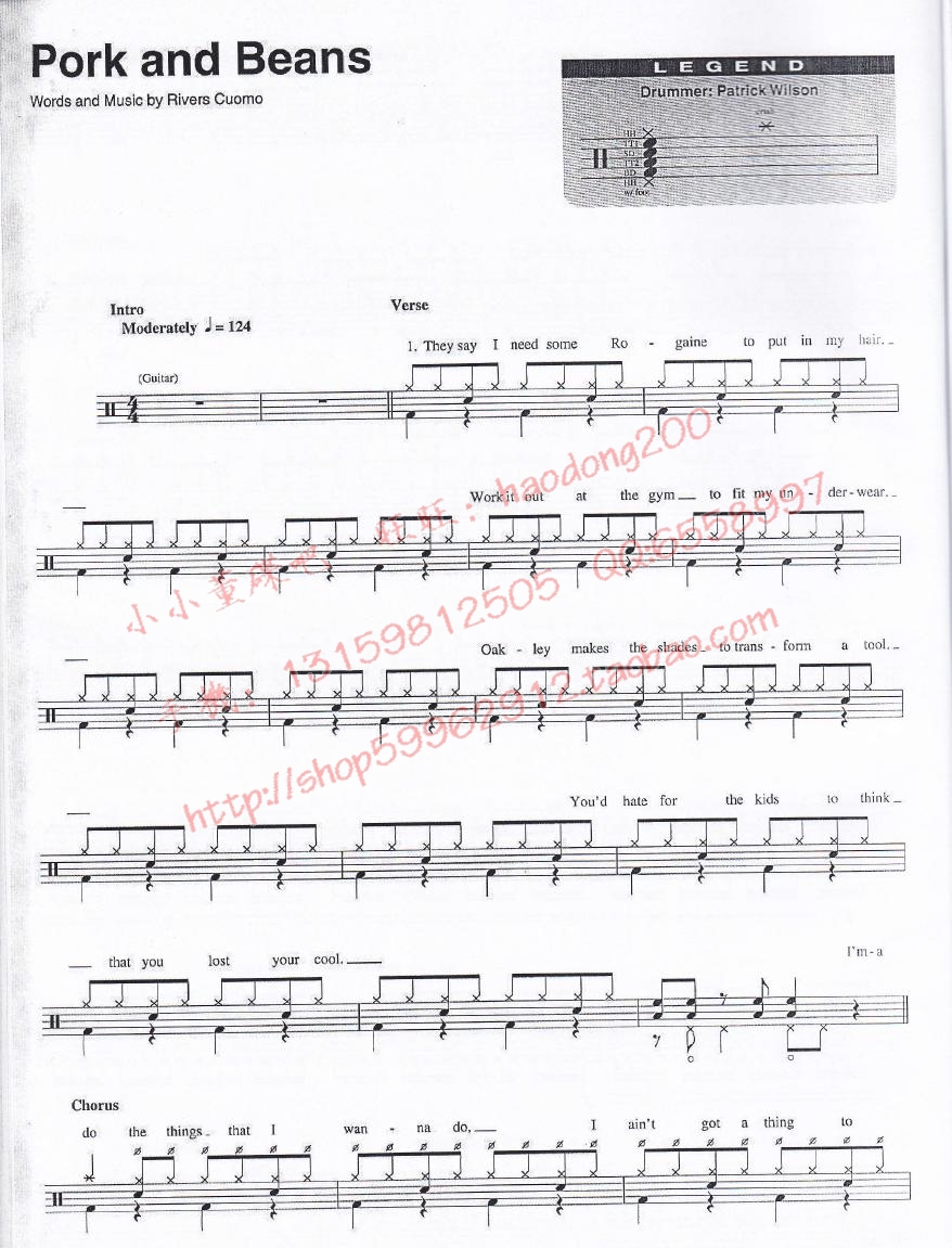 Pork and Beans 鼓谱预览